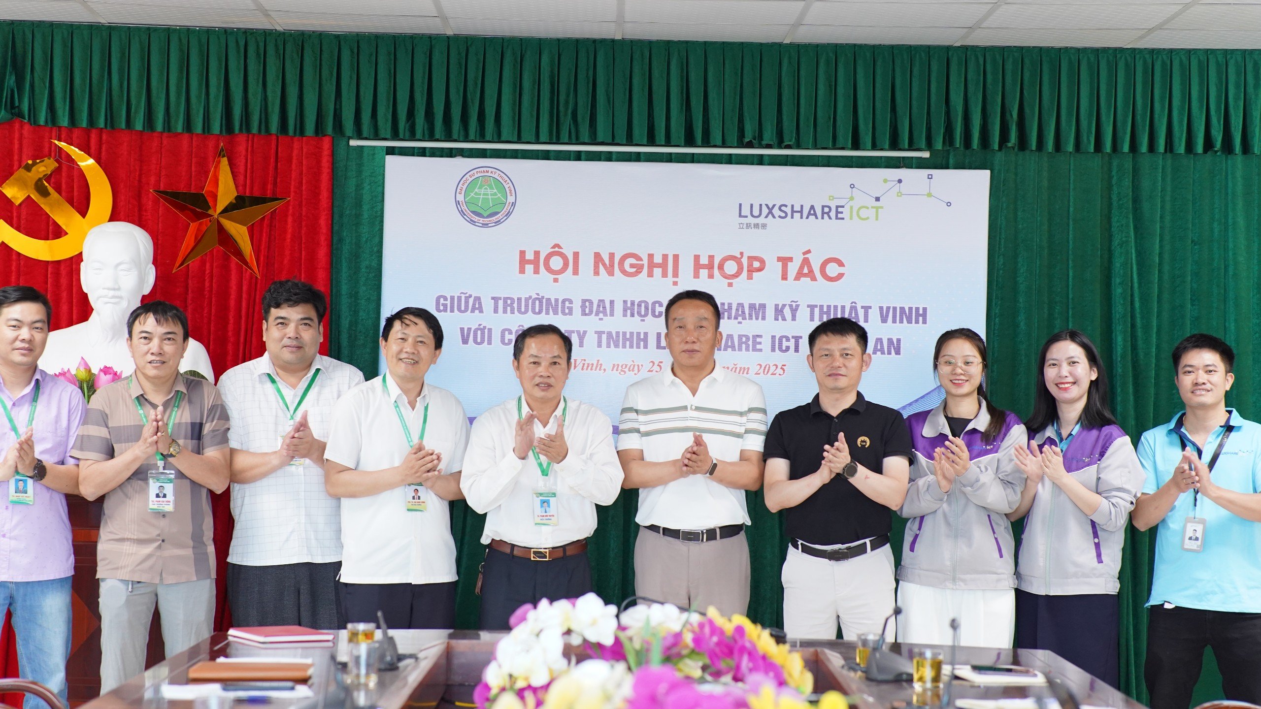 Hội nghị hợp tác giữa Trường Đại học Sư phạm Kỹ thuật Vinh và Công ty TNHH Luxshare-ICT (Nghệ An)